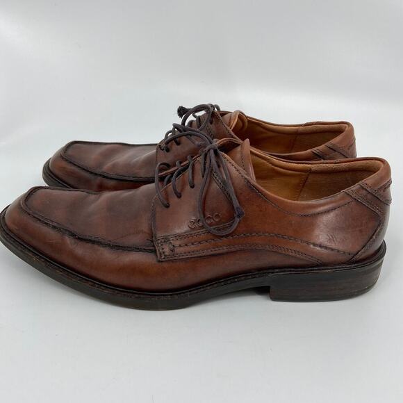 ECCO Oxford Dress Shoes Men\'s Size EU 43 Brown Leather Lace Up main image 4